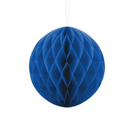 Donkerblauwe Honeycomb 20cm van Partydeco koop je bij Partywinkel