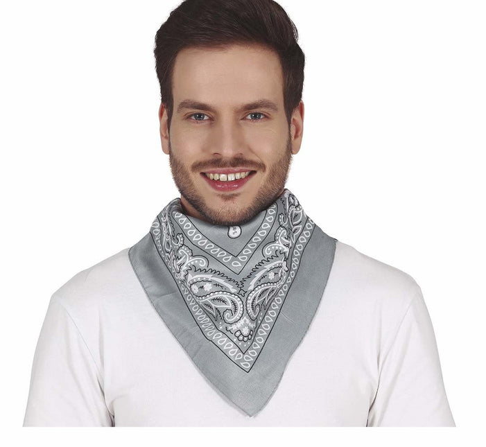 Donkergrijze Cowboy Sjaal van Fiestas Guirca koop je bij Partywinkel