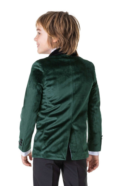 Donkergroen Velvet Blazer Jongen OppoSuits van OppoSuits koop je bij Partywinkel
