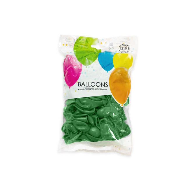 Donkergroene Ballonnen 13cm 100st van WeFiesta koop je bij Partywinkel