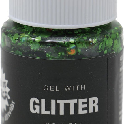 Donkergroene Glitter Gel 20g van Fiestas Guirca koop je bij Partywinkel