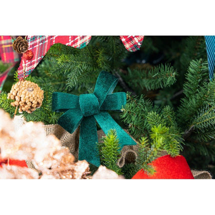 Donkergroene Strik Velvet 12,7cm 3st van CHAKS koop je bij Partywinkel