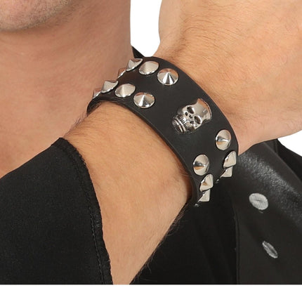 Doodshoofd Armband Zwart van Fiestas Guirca koop je bij Partywinkel