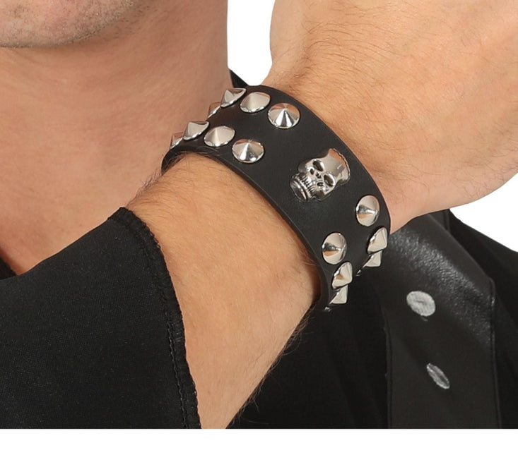 Doodshoofd Armband Zwart van Fiestas Guirca koop je bij Partywinkel