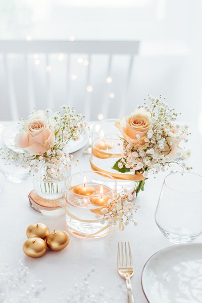 Drijfkaarsen Goud 4cm 50st van Partydeco koop je bij Partywinkel