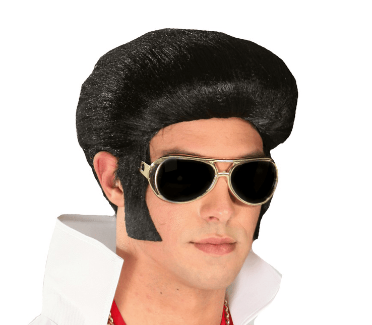 Elvis Rock And Roll Pruik Zwart van Fiestas Guirca koop je bij Partywinkel