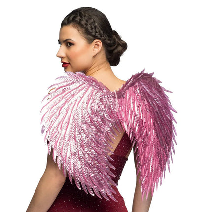 Engelenvleugels Glam roze (55 x 50 cm) van Boland koop je bij Partywinkel