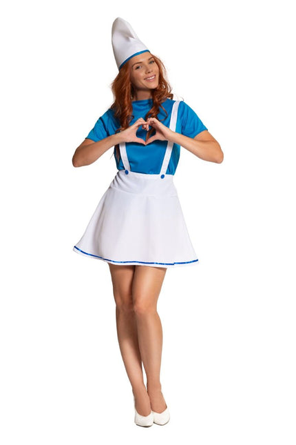 Smurfen Pak Blauw Wit Dames