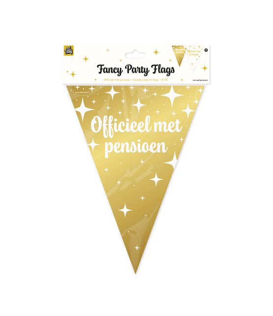 Fancy party Vlaggenlijn folie - Pensioen van Paper Dreams koop je bij Partywinkel
