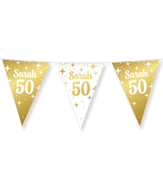 Fancy party Vlaggenlijn folie - Sarah 50 van Paper Dreams koop je bij Partywinkel
