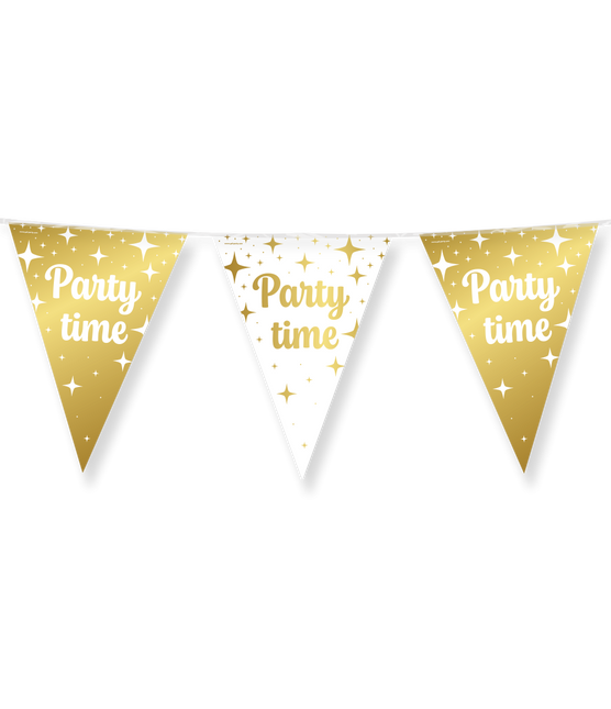 Fancy party Vlaggenlijn folie - Party time