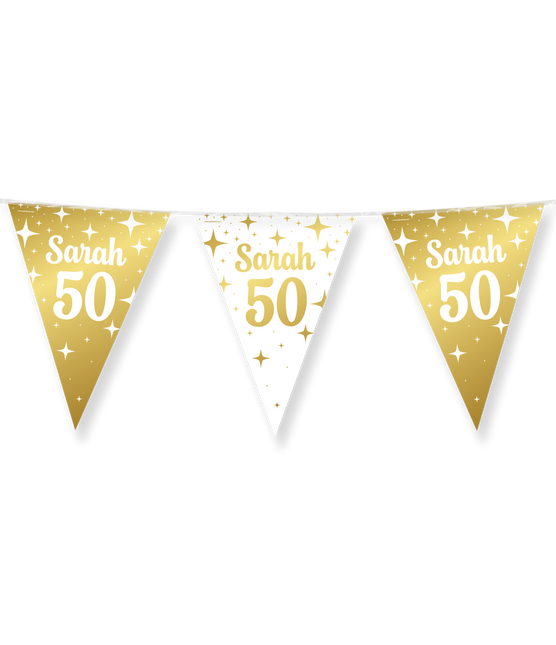Fancy party Vlaggenlijn folie - Sarah 50