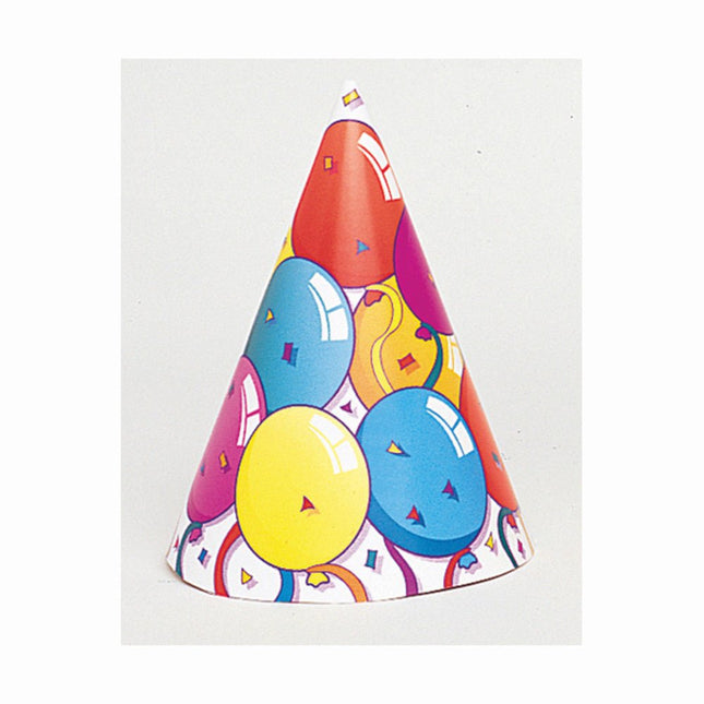 Feesthoedjes Assorti 25,6cm 8st van Unique koop je bij Partywinkel