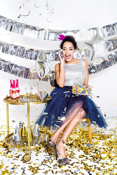 Feesthoedjes Holografisch Glitter 16cm 20st van Partydeco koop je bij Partywinkel