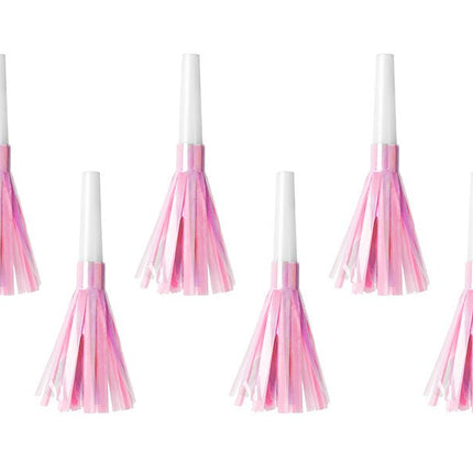 Feesttoeters Lichtroze 6st van Partydeco koop je bij Partywinkel