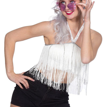 Festival Top Wit Dames Franjes van Wilbers & Wilbers koop je bij Partywinkel