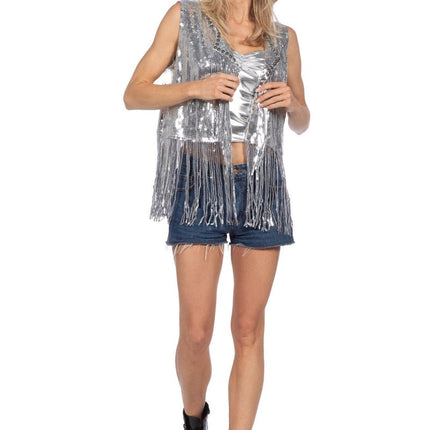 Festival Vest Zilver Dames van Wilbers & Wilbers koop je bij Partywinkel