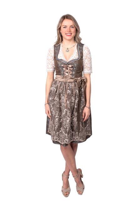Groene Dirndl Jurk Oktoberfest Dames Jaquard