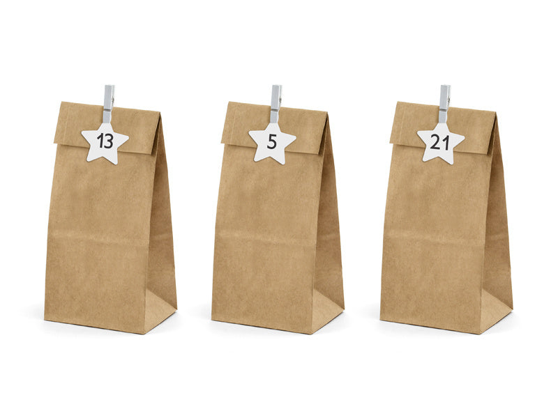 Bruine Uitdeelzakjes Papier 24st