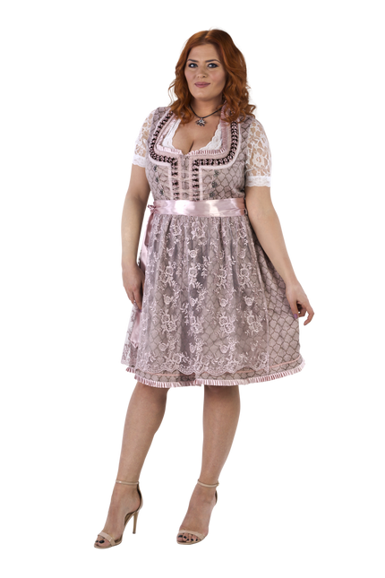Roze Dirndl Jurk Oktoberfest Dames 2 Delig