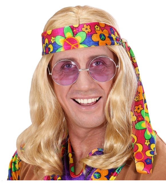 Blonde Hippie Pruik