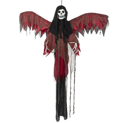 Halloween Pop Vliegend Skelet Rood 198cm