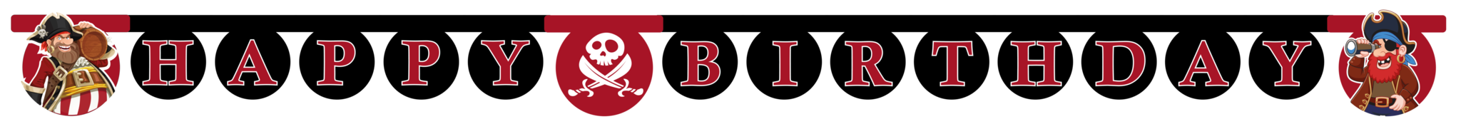Piraten Happy Birthday Letterslinger
