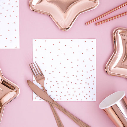 Borden Ster Rose Goud 18cm 6st