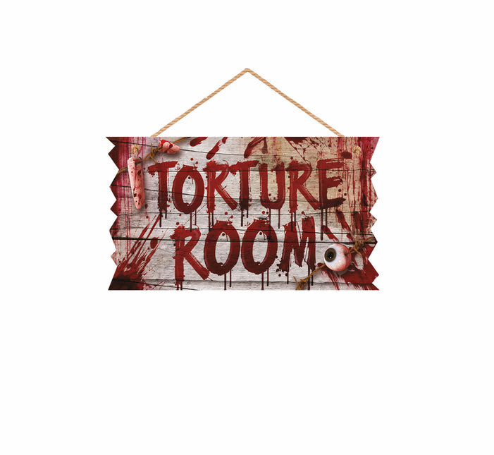 Halloween Deurbord Torture Room 35cm