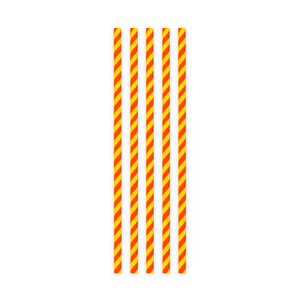 Geel Rode Rietjes Karton 20st