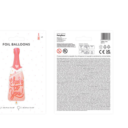 Helium Ballon Cheers To You Leeg 97cm