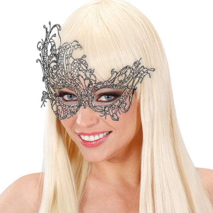 Zilveren Oogmasker Kant