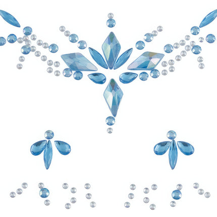 Gezicht Stickers Blauw