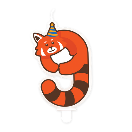 Kaars 9 Jaar Wasbeer