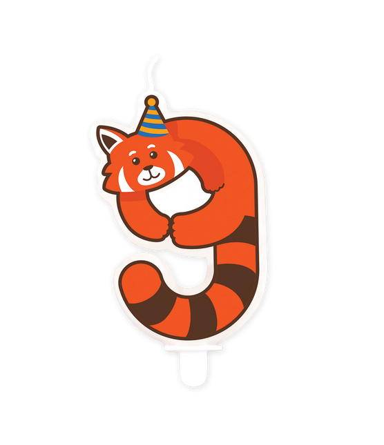 Kaars 9 Jaar Wasbeer