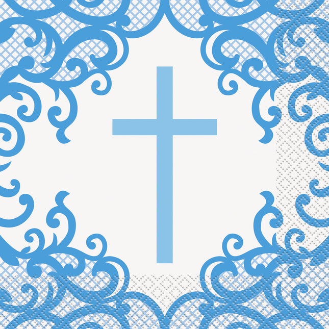 Communie Servetten Blauw 16st