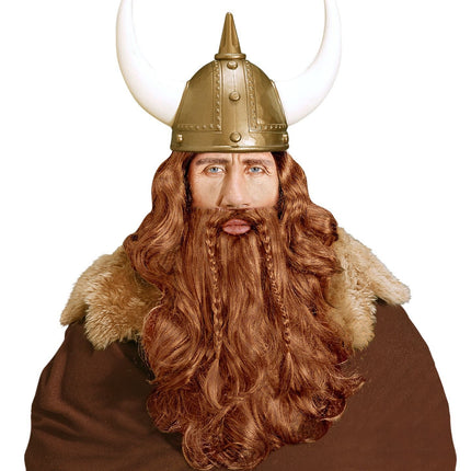 Pruik Viking Met Baard En Snor