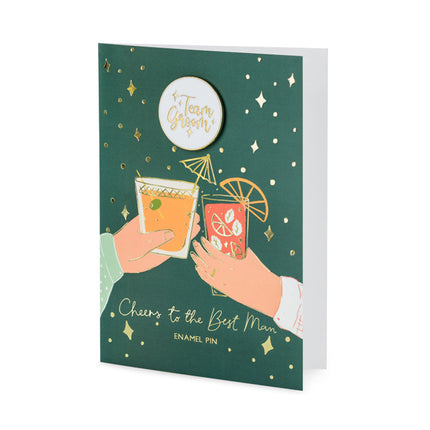 Wenskaart Team Groom 15cm