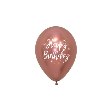 Ballonnen Happy Birthday Radiant Reflex Mix 25st