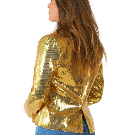 Paillet Goud Blazer Dames Suitmeister