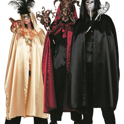 Rode Cape Heren Satijn