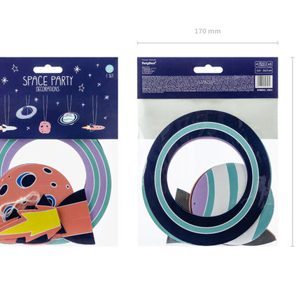 Hangdecoratie Space 5st