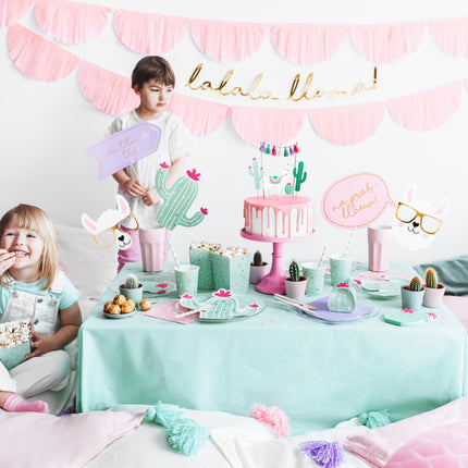 Banner Lalala Llama Goud 82cm