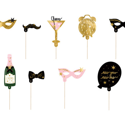 Oud En Nieuw Photobooth Props Let'S Party 9st