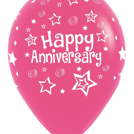 Ballonnen Happy Anniversary Mix 30cm 25st