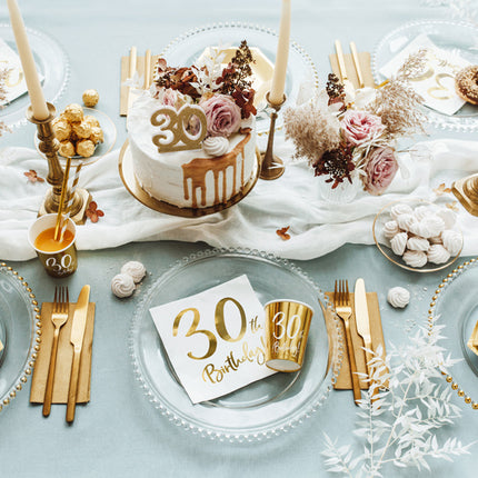 Kaars 30 Jaar Goud 7,5cm