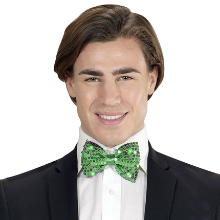 Groene Strik Pailletten Met Licht