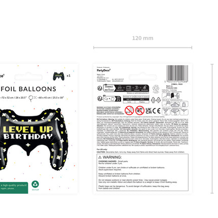 Gaming Party Helium Ballon Leeg 60cm