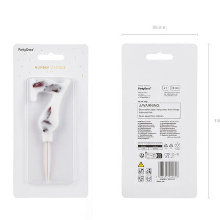 7 Jaar Kaars Bloemblaadjes 8cm