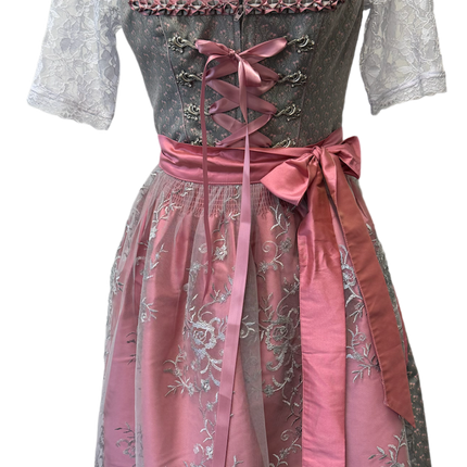 Grijze Dirndl Jurk Oktoberfest Roze Dames